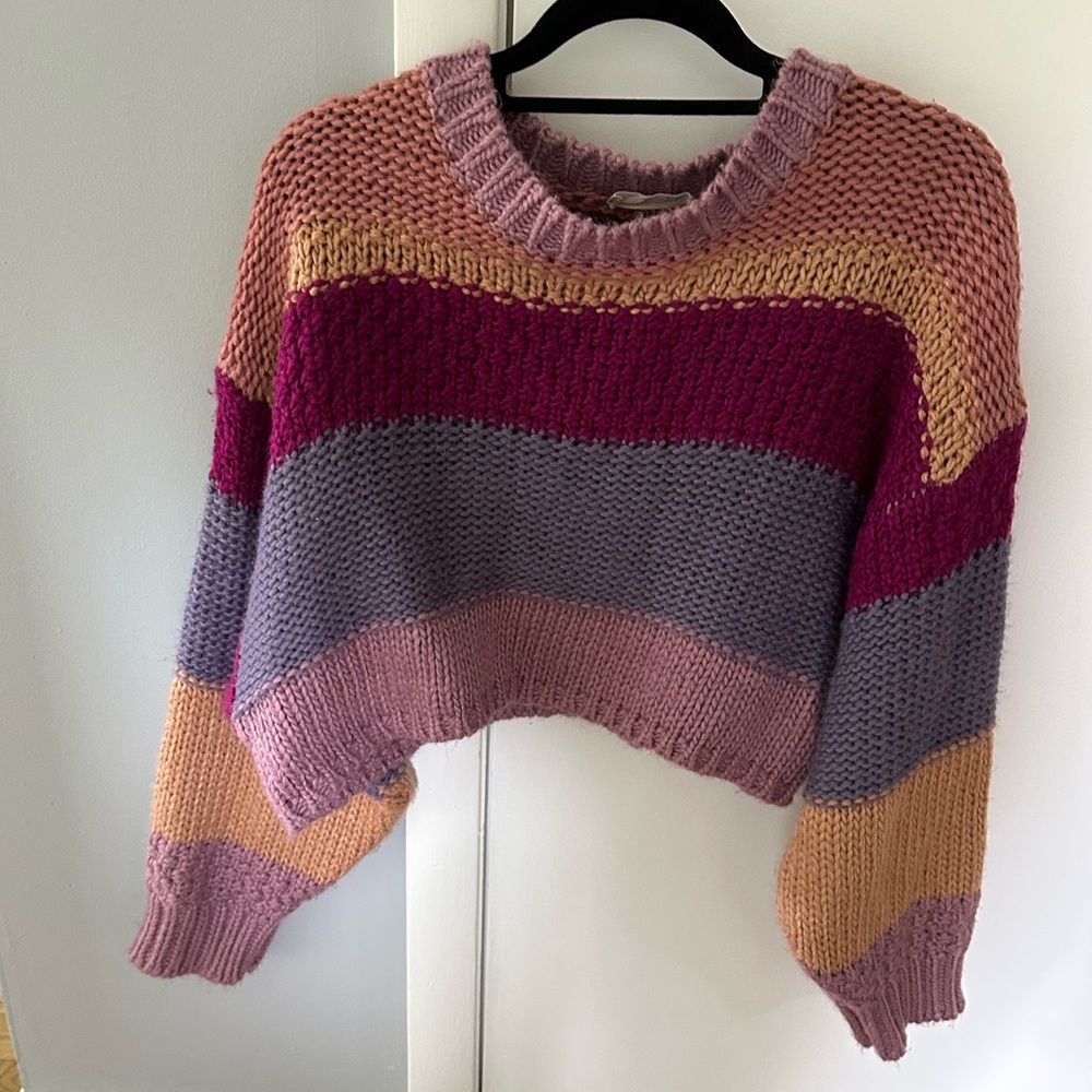 Striped Cropped Sweater